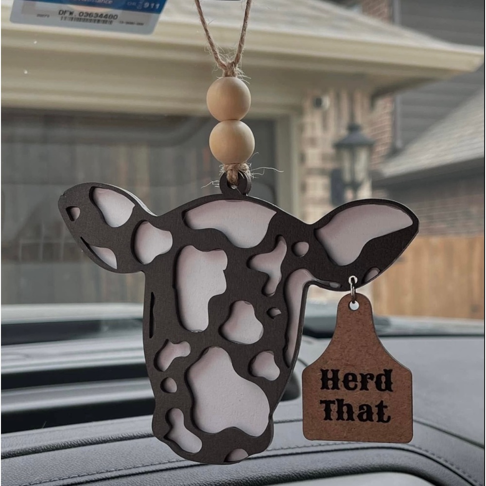cow car charm